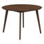 Table de salle à manger brune ronde en bois massif