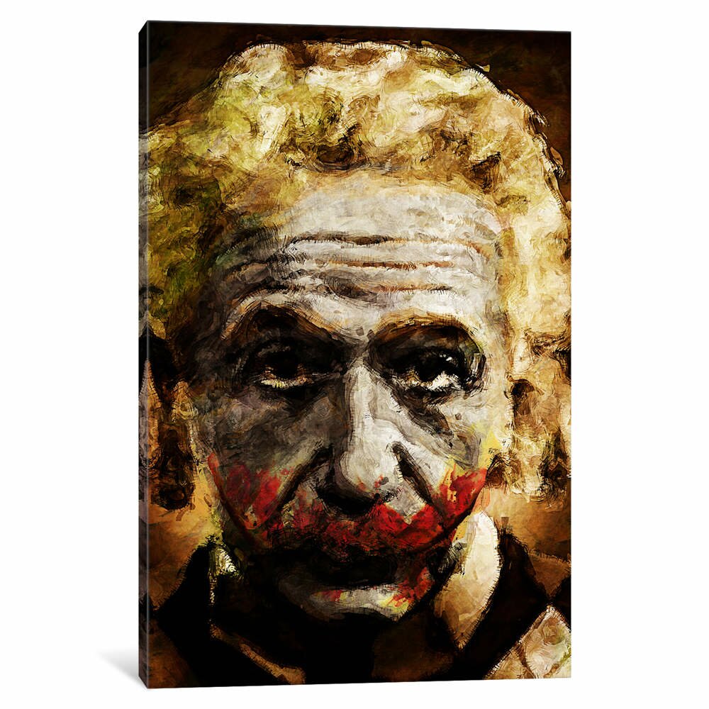 Leinwandbild Einstein the Joker von Diego Tirigall