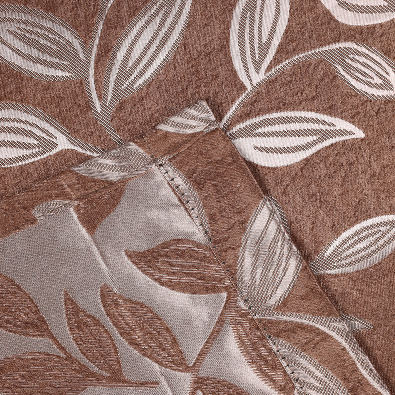 Finklea 100% Polyester Floral Room Darkening Grommet Curtain Panels, Cuivre, l 70 po x L 63 po