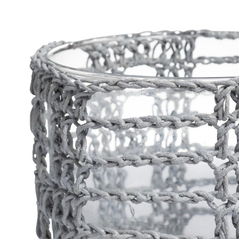 Hemp Basket, Gray, 4.25" H x 4.25" W x 4.25" D