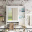 Armoire de rangement murale pour salle de bain, armoires à pharmacie avec grande porte miroir, tablettes réglables et trois niveaux de rangement ouverts (meuble-lavabo non inclus)-1096130498
