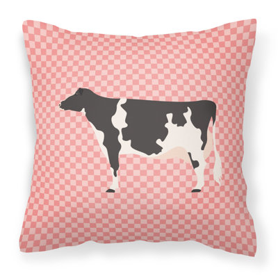 Coussin décoratif extérieur éclectique cow check
