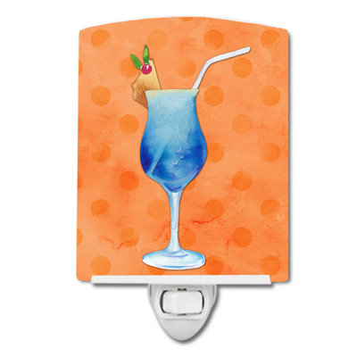 Éclairage de nuit en céramique summer cocktail pois points