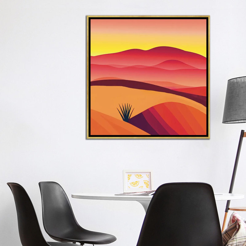 Tequila Sands, Gold Floater Framed, 37'' H x 37'' W