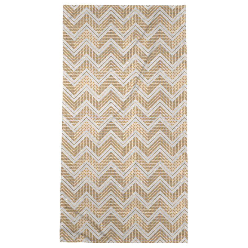 Serviette de plage Stephenie, Orange / gris clair