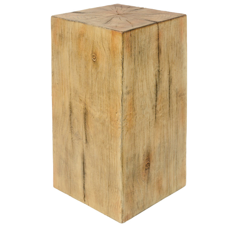 Wood-Look End Table, 28.05" Tall, Natural Finish Appearance, For Indoor Outdoor Use Applications High, Feature, Adaptable To Environments