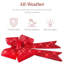Set Of 3 Pre-Lit Christmas Bows, Indoor/Outdoor LED Holiday Decor W/ 8 Light Functions - Red