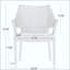 Fauteuil empilable en osier PE, 4 pièces