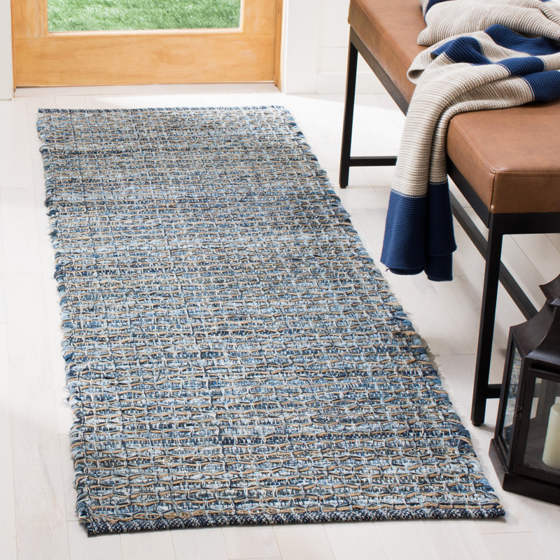 Tapis géométrique tissé à la main Montauk, Tapis de couloir 2 pi 3 po x 7 pi
