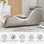 Chaise longue courbée en similicuir courbée, chaise ergonomique extensible avec housse lavable amovible, gris foncé-1326238855