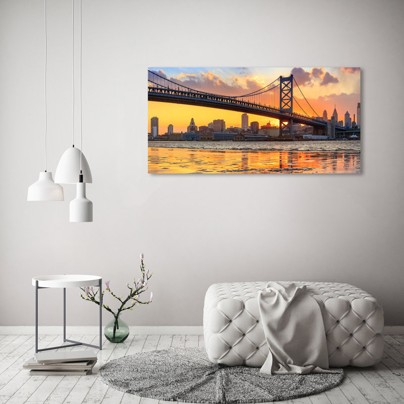 Philadelphia Bridge - Wrapped Canvas Print