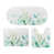 Blanc / motif floral vert