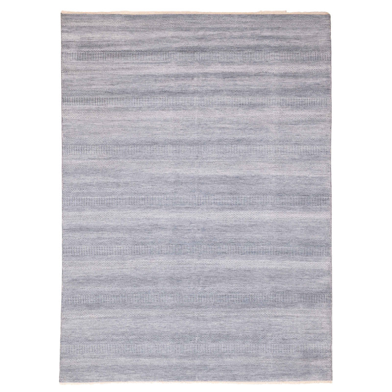 Tapis bleu marine en soie Finest 9 pi 1 po x 12 pi 3 po