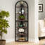 Étagère d'angle avec bibliothèque à 6 niveaux 16,54 "x H 70,87" brun moderne noir