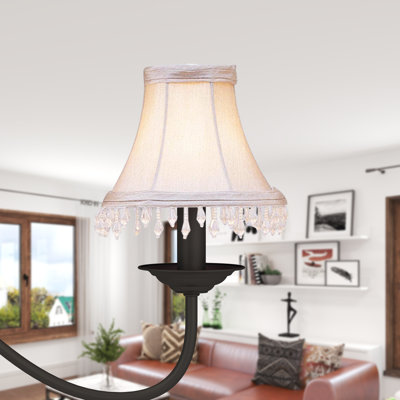 Moorefield 5 in. H x 5 in. W Silk Bell Candelabra Shade