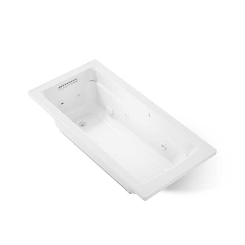 Archer® 66" X 32" Drop-In Whirlpool Bath with Bask® Heated Surface, White