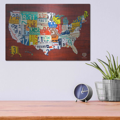 «Licence Plate Map USA» par Design Turnpike