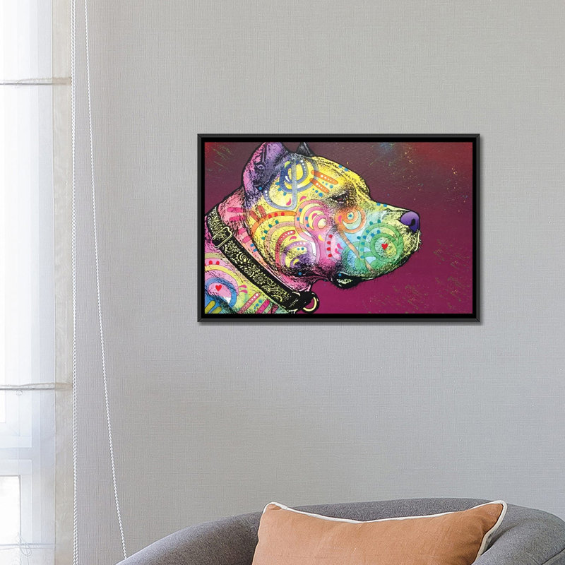 Pit Bull Soul, impression sur toile tendue, H 18 po x l 26 po x P 1,5 po, Cadre noir