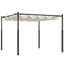 Pergola rétractable 3 m x 3 m avec fixation magnétique, pergola extérieure