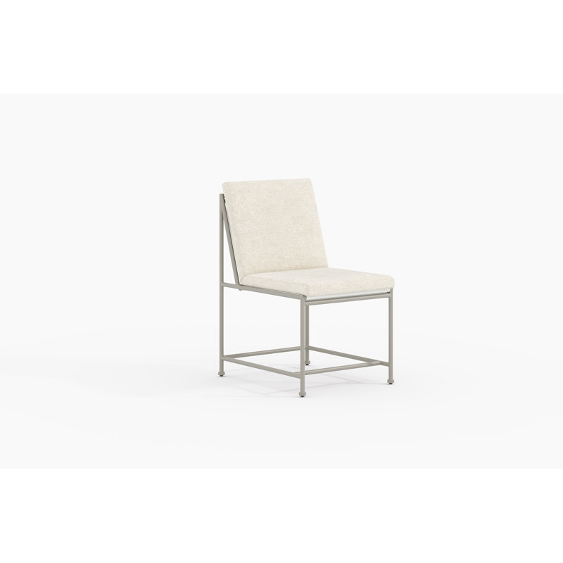 Glendale Cushion Outdoor Dining Side Chair, Beige, Tan