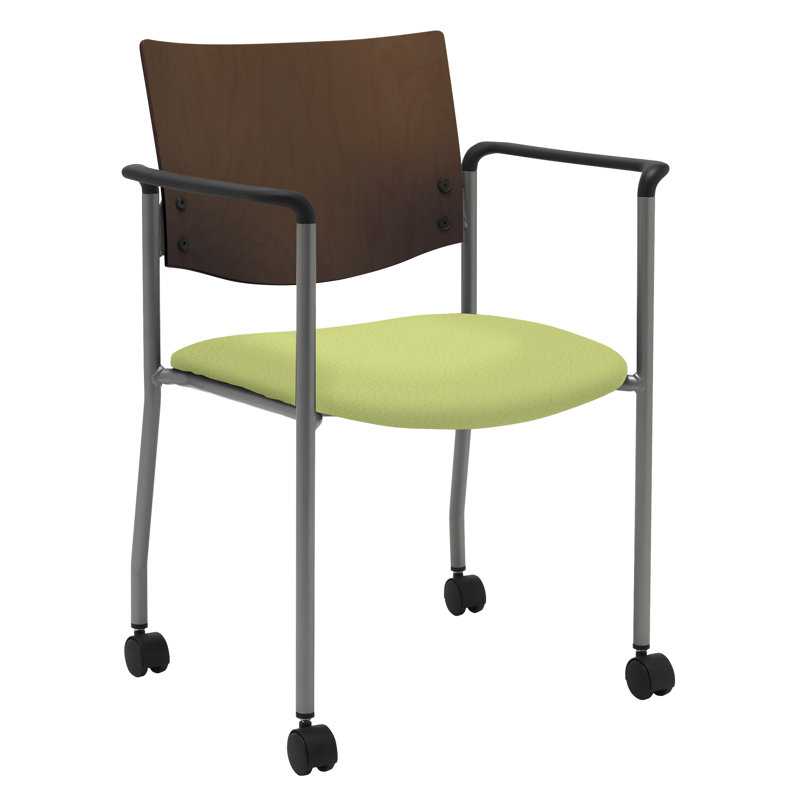 Chaise empilable Evolve Series, Espresso, Courge, Sans accoudoirs