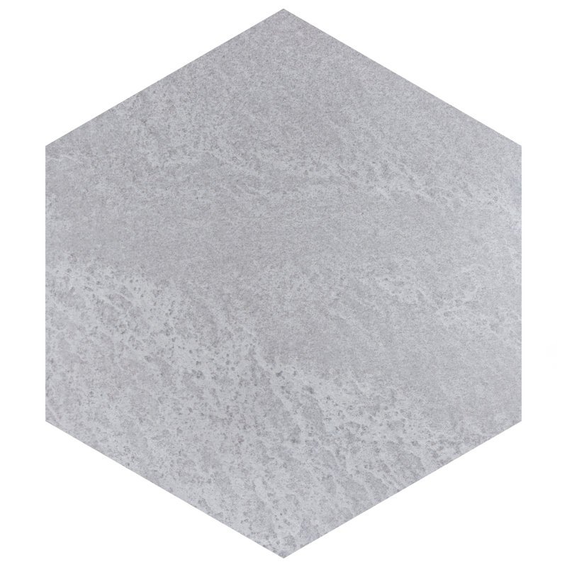 Nagpur Grand Hex 19'' x 22'' Ceramic Wall & Floor Tile, Light Gray