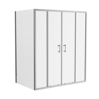 Avaughn Bathroom Shower Enclosure Cubicle Double Sliding Door with 700mm Side Panel Screen - 1900 x 1700 mm