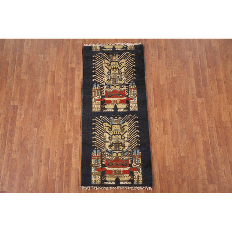 Tapis oriental bleu marine Oushak 3 x 6