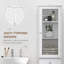 Armoire de rangement mince, armoire de salle de bain haute, tour de lin étroite avec porte en acrylique, tiroir et tablettes, blanc