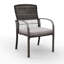 Ensemble de 4 chaises en rotin avec coussins Hainer