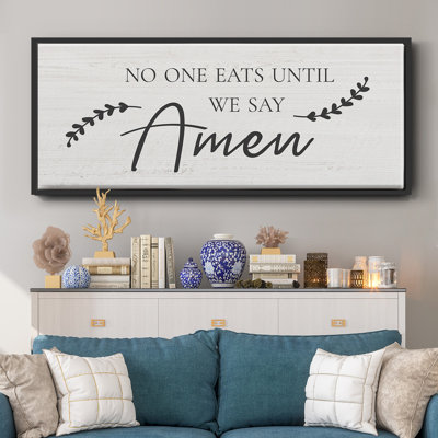 «Say Amen», toile encadrée