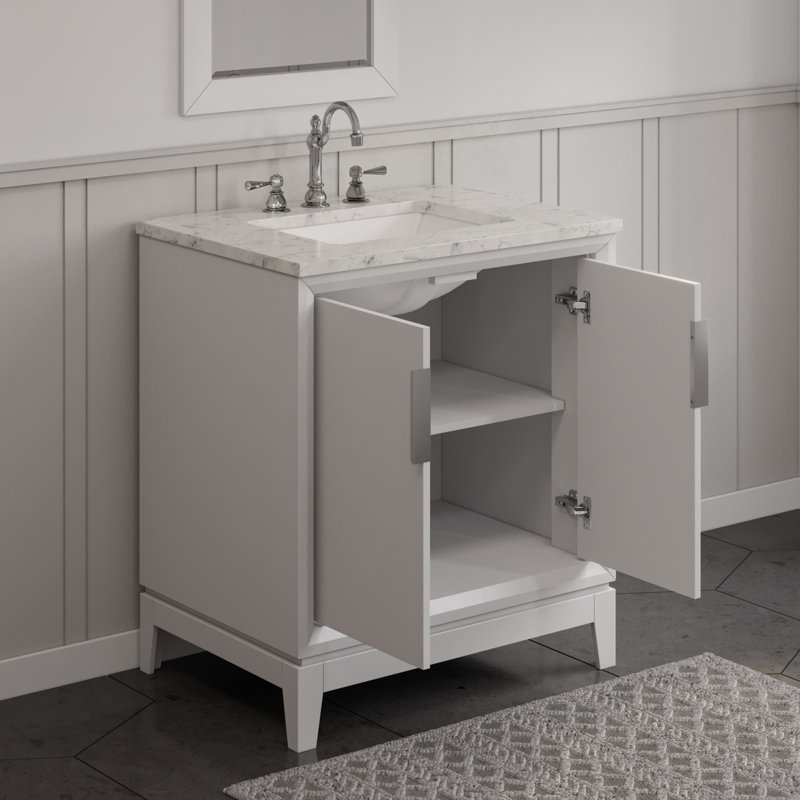 Elizabeth 30'' W Single Vanity, White