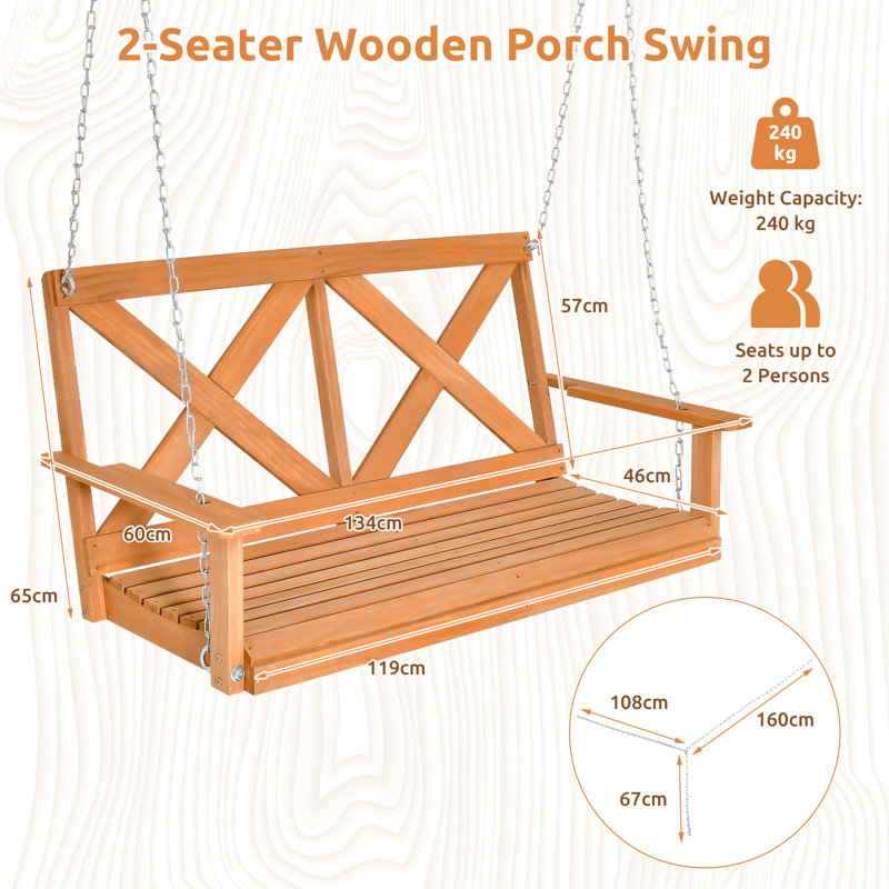 Belleterre 2 Person Porch Swing