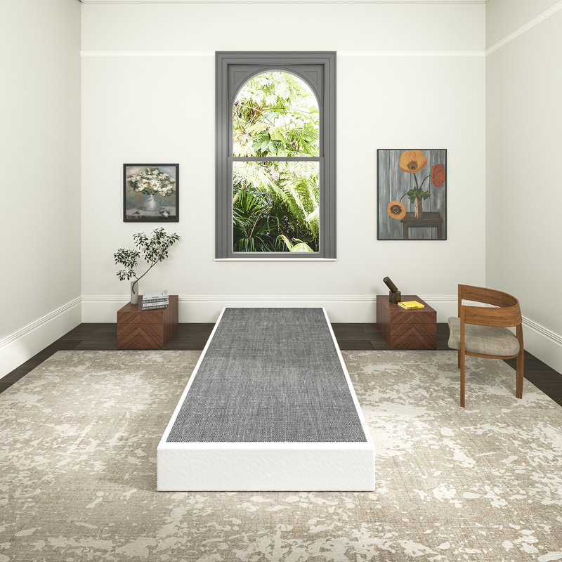 Sommier tapissier 9 pouces avec couvre-matelas en métal, assemblage facile, Profil haut (9 po), Lit simple