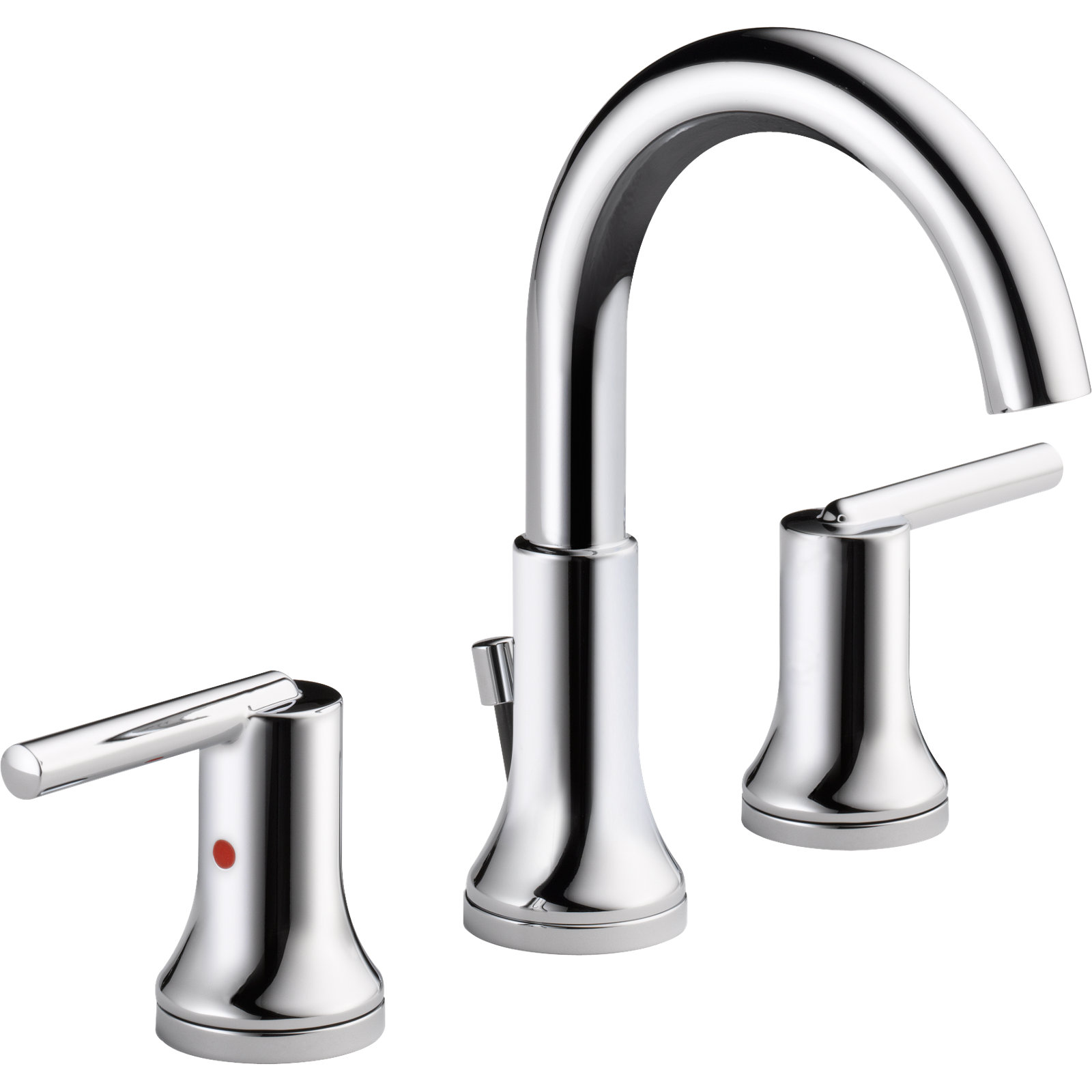 Trinsic Widespread Bathroom Faucet 3 Hole, 2-handle Bathroom Sink Faucet with Drain Assembly, Chrome