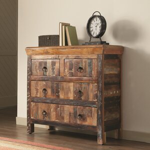 Mcelvain Reclaimed Wood 4 Drawer Accent Chest