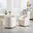Linen Upholstered Barrel Back Dining Chair-106815342