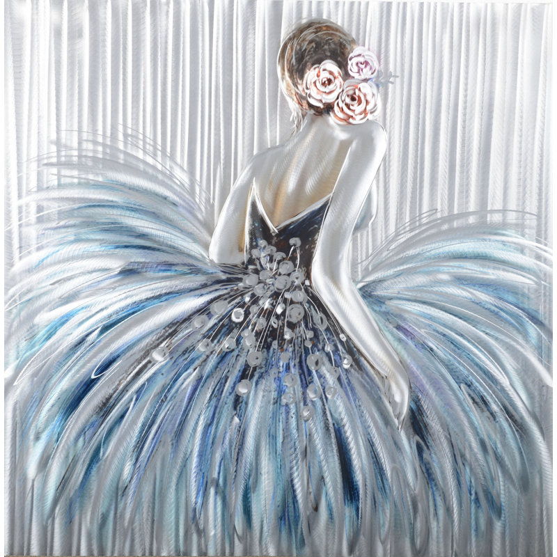 Danseuse de ballet, peinture sur métal