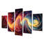 «Creight - Waves», art mural 5 pièces-106424684