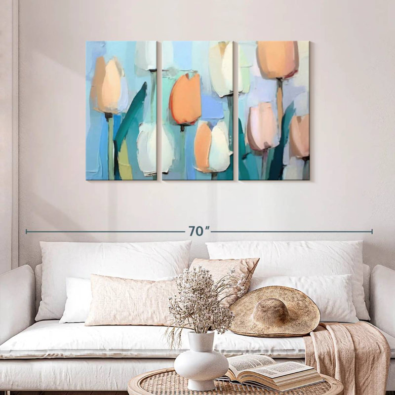Tulipes Harnek pastel III, H 28 po x l 45 po