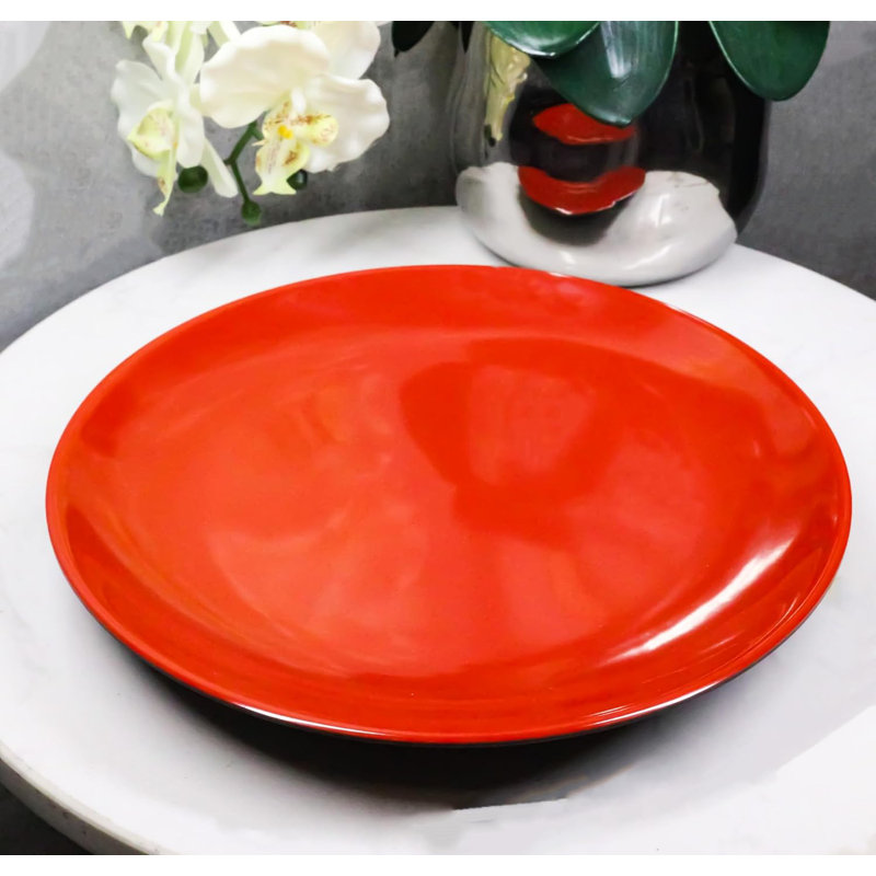 Ensemble de 6 grandes assiettes plates en mélamine
