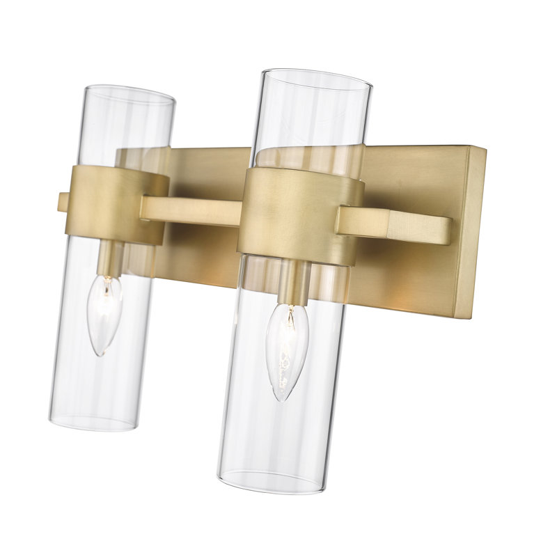 Meuble-lavabo 2 lumières Lawson, Laiton frotté