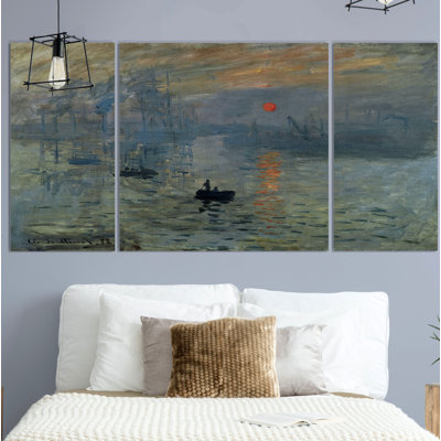 A Premium Impression Sunrise - 3 pièces, impression sur toile