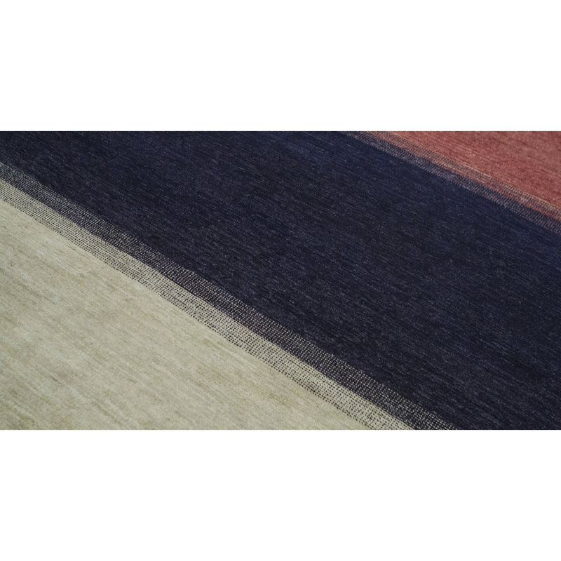 Pakistan Gabeh Wool Striped Area Rug