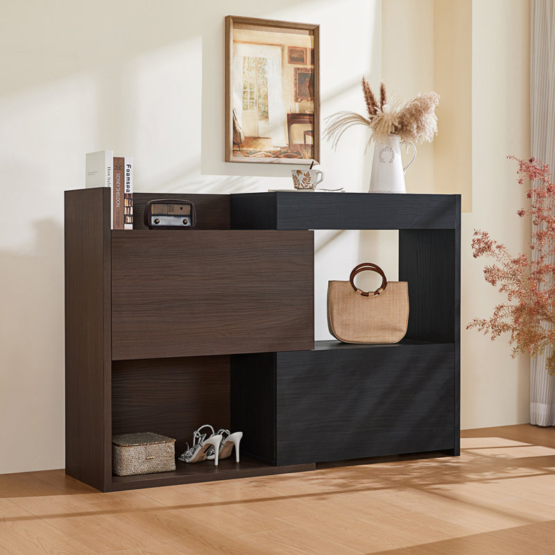 Armoire à chaussures extensible et rotative avec 1 tiroir, armoire d'angle à 90 degrés, armoire de rangement multifonctionnelle, armoire d'appoint