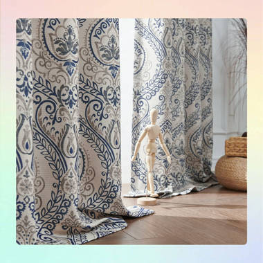 Lital Polyester Curtain Canora Grey