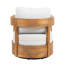 Fauteuil club pivotant en bois Telluride