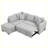 L-shaped Sectional Pull Out Sofa Bed Sleeper Sofa with Two USB Ports, Two Power Sockets and a Movable Storage Ottoman-1338142072