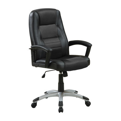Chaise de bureau noire à roulettes