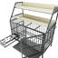 Et cage en fer avec rangement - beige et noir, 49,79 po Hauteur, 23,62 po de largeur, 36,25 po de profondeur, avec espace et pratique, H, l, P-1661025673-1661025670